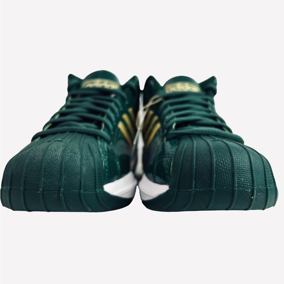 Adidas Pro Model 2G SVSM Low Cut Basketball Shoes Green/Gold FW3664 - Picture 6 of 11
